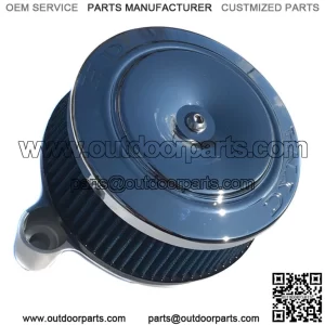 Raw Sucker High Flow Air Cleaner Intake Filter Chrome DYNA Cover Kit Harley Big (For: Harley-Davidson)