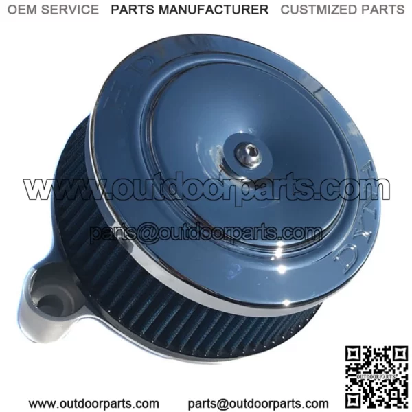 Raw Sucker High Flow Air Cleaner Intake Filter Chrome DYNA Cover Kit Harley Big (For: Harley-Davidson)