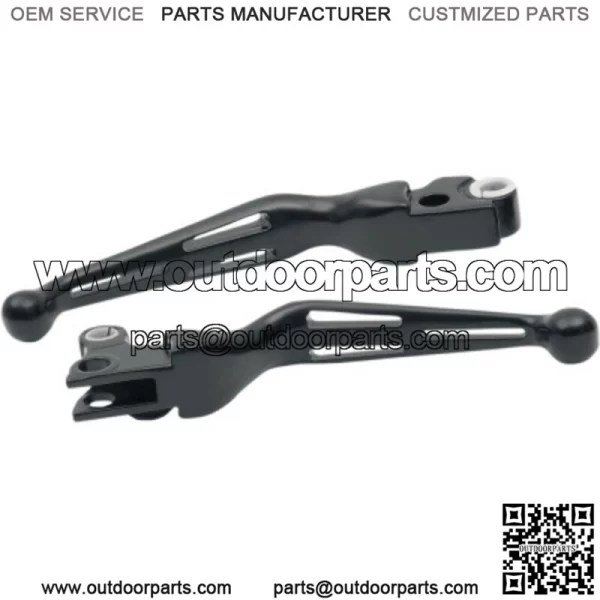 Black Slotted Wide Blade Hand Levers Set Harley 08-16 Touring (For: Harley-Davidson)