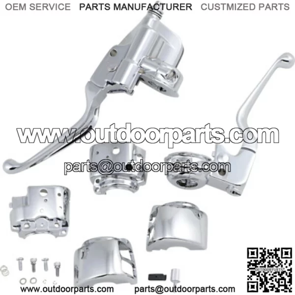 Chrome Handlebar Hand Controls Single Disc 9/16" Harley 96-11 Softail Dyna XL (For: Harley-Davidson)