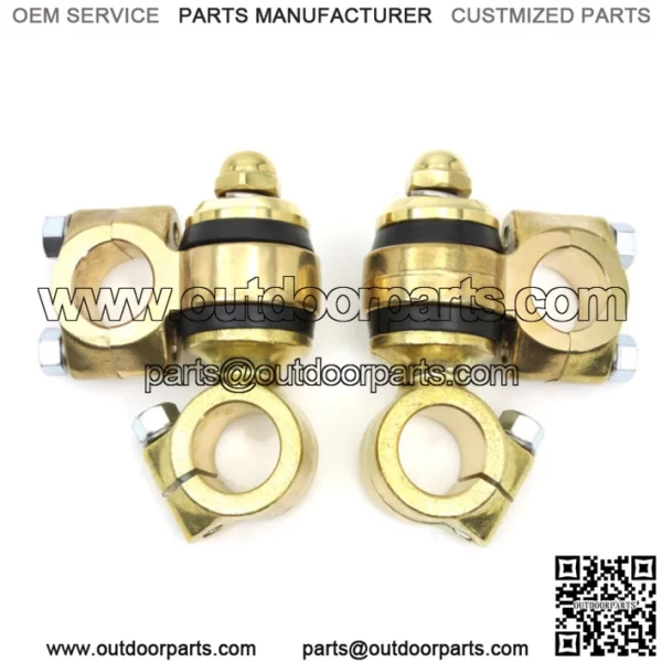 Flanders Forged Brass 2" Dog Bone Risers Clamps 1" Bars Harley Chopper Panhead (For: Harley-Davidson)