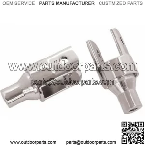 Chrome Female Foot Peg Footpeg Mounts Adapters Set Harley Motorcycle 5/8" Clevis (For: Harley-Davidson)