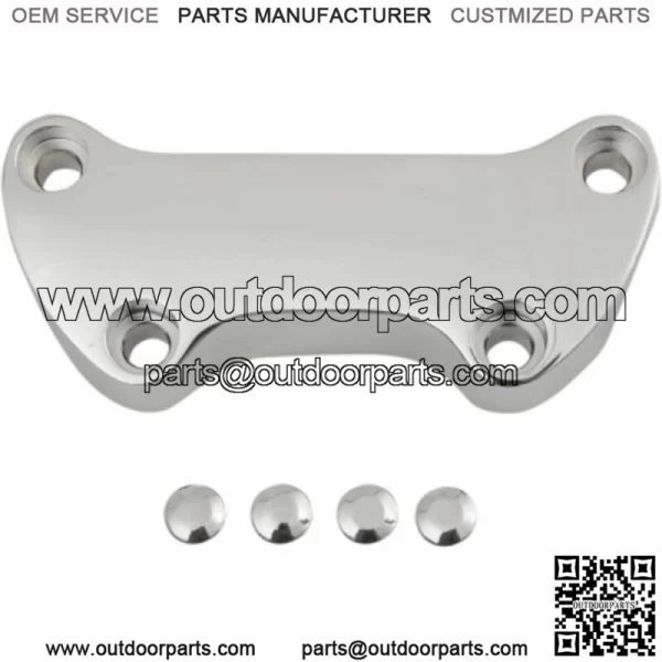 Chrome Smooth 1" Handlebar Riser Top Clamps Harley Softail Dyna (For: Harley-Davidson)