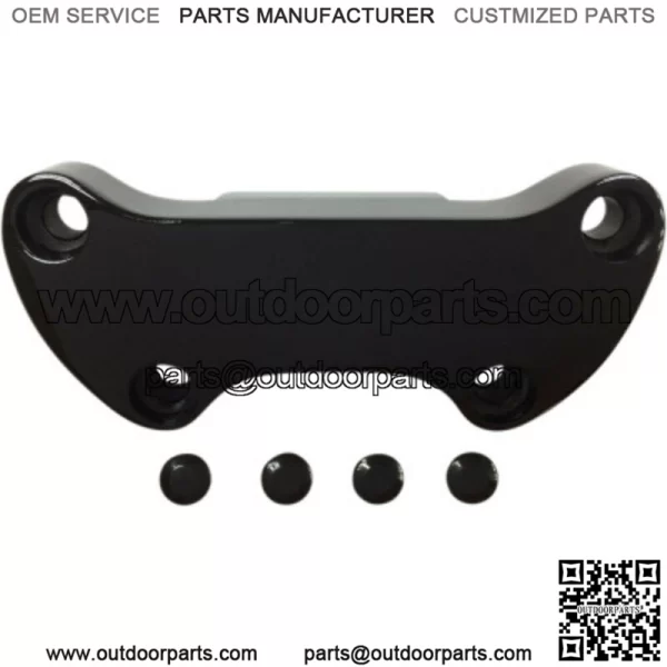 Black Smooth 1" Handlebar Riser Top Clamps Harley Softail Dyna (For: Harley-Davidson)