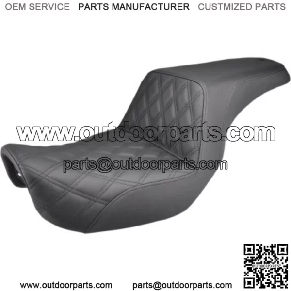 Saddlemen Step Up Black Front Lattice Stitch 2 Up Seat Harley 06-17 Dyna FXD FLD (For: Harley-Davidson)