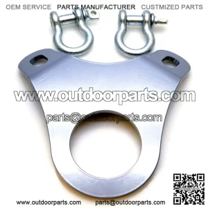 5th Wheel Ultimate Connection Safety Chains Plate with 1/2in Shackles - Adjustable Ball Mount