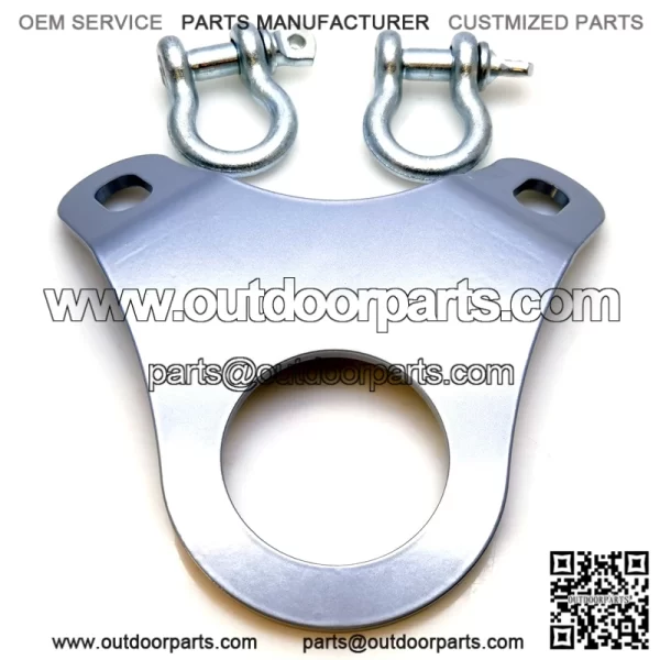 5th Wheel Ultimate Connection Safety Chains Plate with 1/2in Shackles - Adjustable Ball Mount