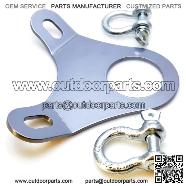 5th Wheel Ultimate Connection Safety Chains Plate with 1/2in Shackles - Adjustable Ball Mount - Image 2