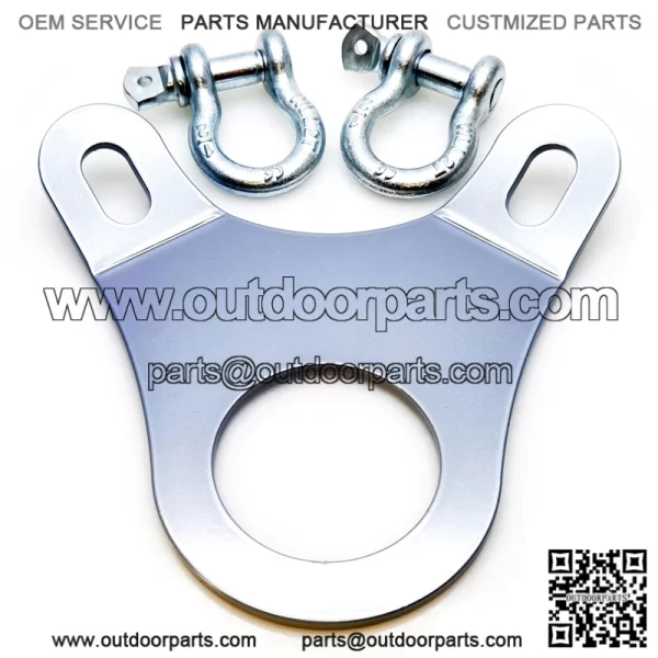 5th Wheel Ultimate Connection Safety Chains Plate with 1/2in Shackles - Adjustable Ball Mount - Image 4