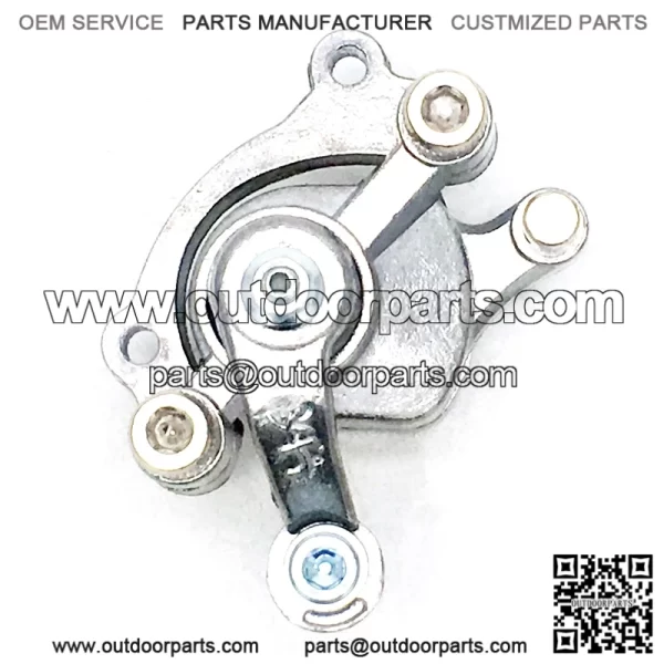 Silver Brake Caliper with Right Arm for Scooters & Mini Bikes