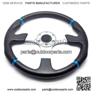 14" Black Steering Wheel & 5/6 Hole Adapter for EZGO Marathon Medalist Golf Cart