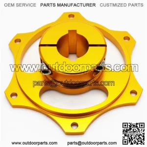 Sprocket Carrier Hub suit 30mm Axle 6mmKeyway Billet Aluminium Gold Anodised Premium Hub