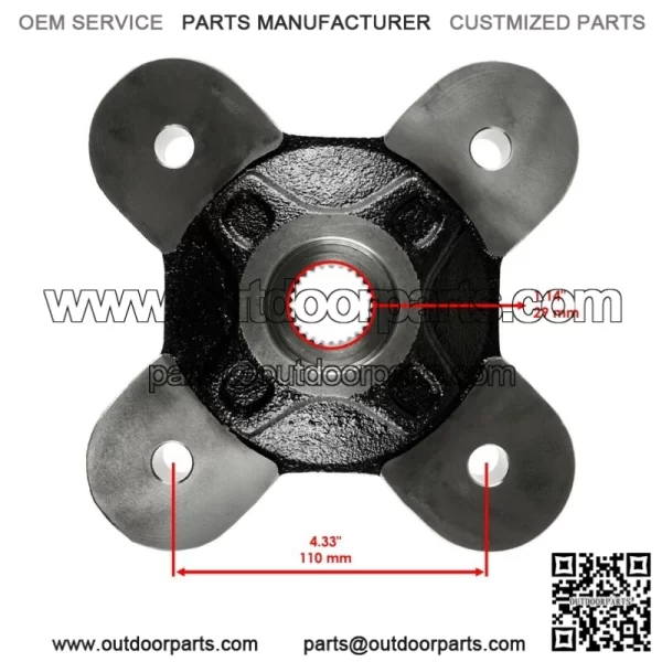 Front or Rear Wheel Hub for Polaris 5141353-067 Left Right Wheel Hub - Image 2