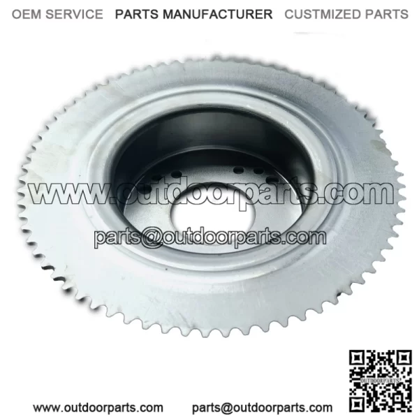 60T or 72T #35 Sprocket with 4-1/2" Brake Drum - Image 2