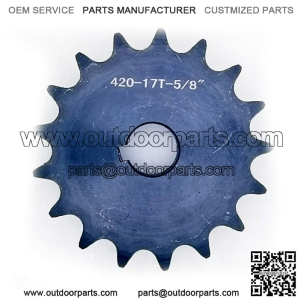 17T jackshaft sprocket #40/41/420 5/8" bore - Image 2