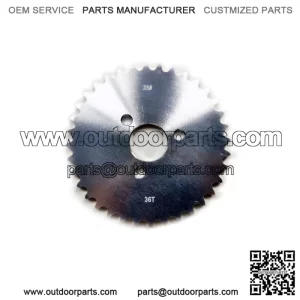 36 Tooth Sprocket, Aluminum, #35 Chain, P5256 - 1" Bore, 1.687" Bolt Circle 2036