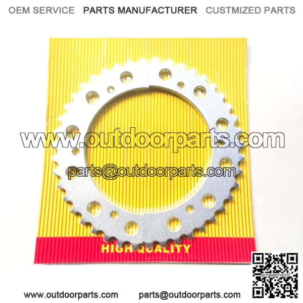 43T #428 (big hole split silver) sprocket