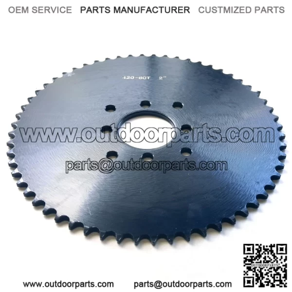 60T 2" #420 8 Hole (Black) Sprocket - Image 2