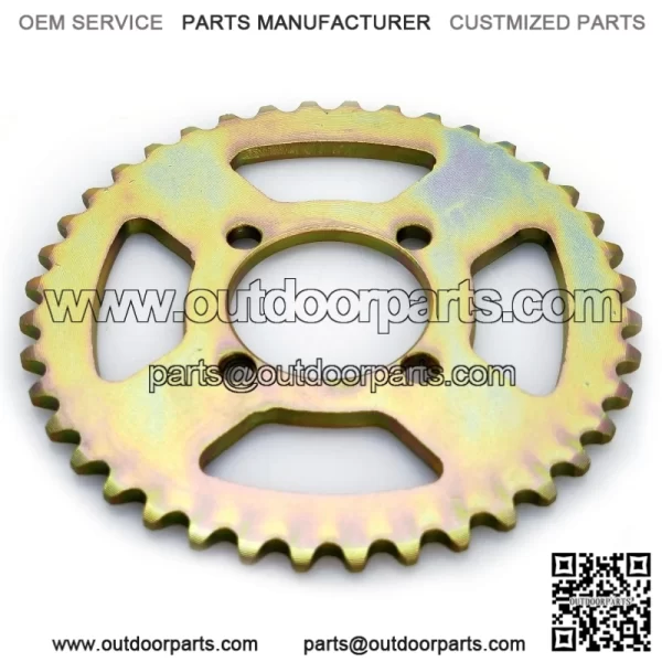 40T 40mm #35 Plated Four Side Hollow Out Sprocket - Image 2