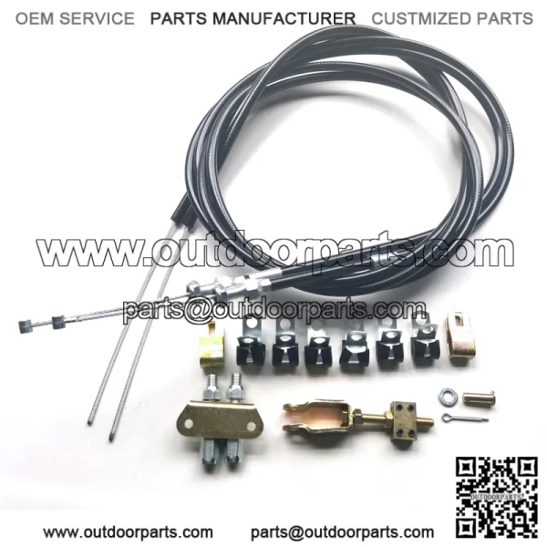 330-9371 Emergency Brake Cable Kit Floor Mount Parking Disc Drum - Image 2
